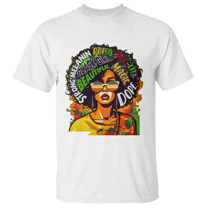 Afro Black Queen Magic T Shirt Beautiful Strong Melanin Poppin' Choc-lit Dope TS02 White Print Your Wear