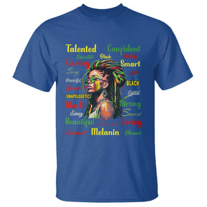 Melanin Locs Girl T Shirt Dreadlock Black Pride African American TS02 Royal Blue Print Your Wear