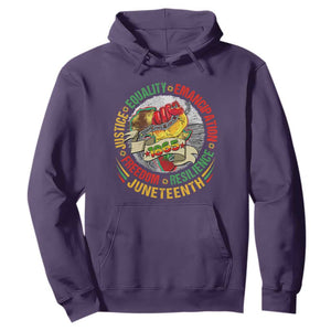 Juneteenth 1865 Hoodie Freedom Justice Equality Emancipation Resilience African American History TS02 Purple Print Your Wear