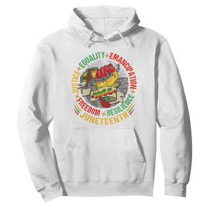 Juneteenth 1865 Hoodie Freedom Justice Equality Emancipation Resilience African American History TS02 White Print Your Wear