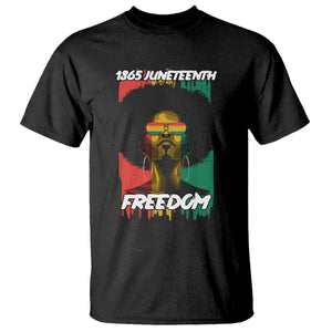 Juneteenth 1865 Freedom T Shirt Afro Melanin Woman African American Dripping TS02 Black Print Your Wear