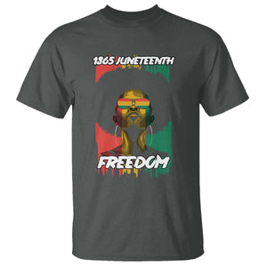 Juneteenth 1865 Freedom T Shirt Afro Melanin Woman African American Dripping TS02 Dark Heather Print Your Wear