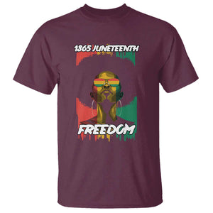 Juneteenth 1865 Freedom T Shirt Afro Melanin Woman African American Dripping TS02 Maroon Print Your Wear