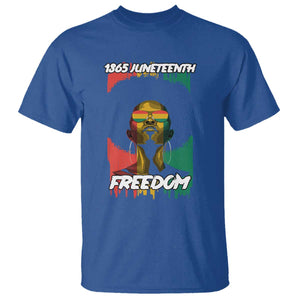 Juneteenth 1865 Freedom T Shirt Afro Melanin Woman African American Dripping TS02 Royal Blue Print Your Wear
