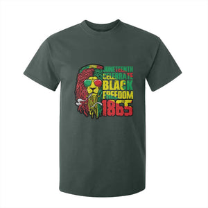 Juneteenth T Shirt For Kid Celebrate Black Freedom 1865 Dope Dreadlocks Lion Locs Rasta Hair TS02 Dark Forest Green Print Your Wear