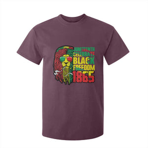 Juneteenth T Shirt For Kid Celebrate Black Freedom 1865 Dope Dreadlocks Lion Locs Rasta Hair TS02 Maroon Print Your Wear