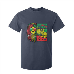Juneteenth T Shirt For Kid Celebrate Black Freedom 1865 Dope Dreadlocks Lion Locs Rasta Hair TS02 Navy Print Your Wear