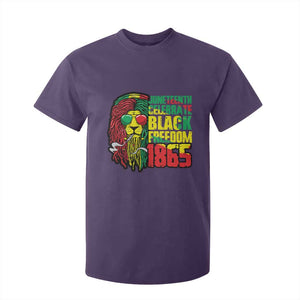 Juneteenth T Shirt For Kid Celebrate Black Freedom 1865 Dope Dreadlocks Lion Locs Rasta Hair TS02 Purple Print Your Wear