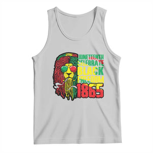 Juneteenth Tank Top Celebrate Black Freedom 1865 Dope Dreadlocks Lion Locs Rasta Hair TS02 Ash Print Your Wear