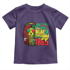 Juneteenth Toddler T Shirt Celebrate Black Freedom 1865 Dope Dreadlocks Lion Locs Rasta Hair TS02 Purple Print Your Wear