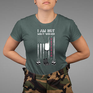 Female Veteran T Shirt I Am Not Most Women I Am A Veteran Dog Tags Combat Boots TS02 Printyourwear