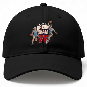 Dream Team 76 Founding Fathers Playing Basketball Baseball Cap Funny George Washington Abraham Lincoln Patriotic Sports Fan TS02 Print Your Wear