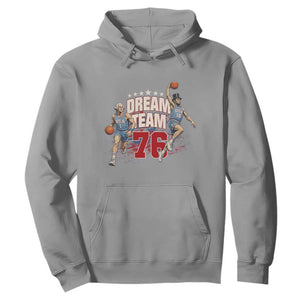 Dream Team 76 Founding Fathers Playing Basketball Hoodie Funny George Washington Abraham Lincoln Patriotic Sports Fan TS02 Sport Gray Print Your Wear