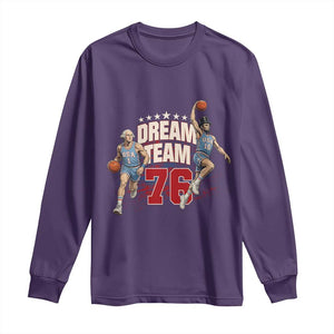 Dream Team 76 Founding Fathers Playing Basketball Long Sleeve Shirt Funny George Washington Abraham Lincoln Patriotic Sports Fan TS02 Purple Print Your Wear