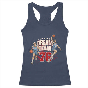 Dream Team 76 Founding Fathers Playing Basketball Racerback Tank Top Funny George Washington Abraham Lincoln Patriotic Sports Fan TS02 Navy Print Your Wear