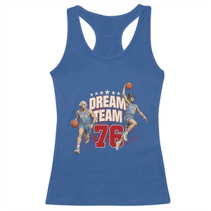 Dream Team 76 Founding Fathers Playing Basketball Racerback Tank Top Funny George Washington Abraham Lincoln Patriotic Sports Fan TS02 Royal Blue Print Your Wear