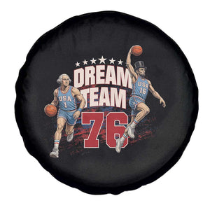Dream Team 76 Founding Fathers Playing Basketball Spare Tire Cover Funny George Washington Abraham Lincoln Patriotic Sports Fan TS02 Print Your Wear