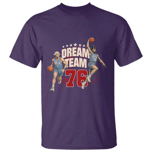 Dream Team 76 Founding Fathers Playing Basketball T Shirt Funny George Washington Abraham Lincoln Patriotic Sports Fan TS02 Purple Print Your Wear