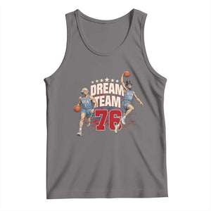 Dream Team 76 Founding Fathers Playing Basketball Tank Top Funny George Washington Abraham Lincoln Patriotic Sports Fan TS02 Deep Heather Print Your Wear