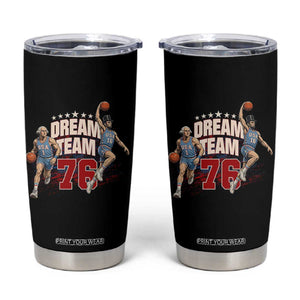 Dream Team 76 Founding Fathers Playing Basketball Tumbler Cup Funny George Washington Abraham Lincoln Patriotic Sports Fan TS02 Black Print Your Wear