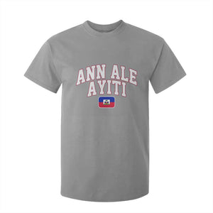 Ann Ale Ayiti Collegiate Athletic Sport Style T Shirt For Kid Let's Go Haiti Haitian Flag and Coat of Arms Pride