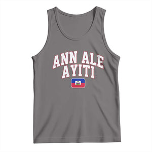 Ann Ale Ayiti Collegiate Athletic Sport Style Tank Top Let's Go Haiti Haitian Flag and Coat of Arms Pride
