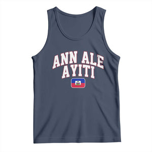 Ann Ale Ayiti Collegiate Athletic Sport Style Tank Top Let's Go Haiti Haitian Flag and Coat of Arms Pride