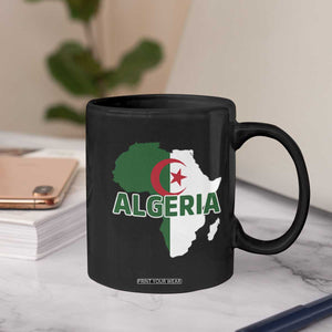 Algeria Algerian Pride Map of Africa Heritage Graphic Coffee Mug Patriotic North African Roots National Flag TS02 Print Your Wear