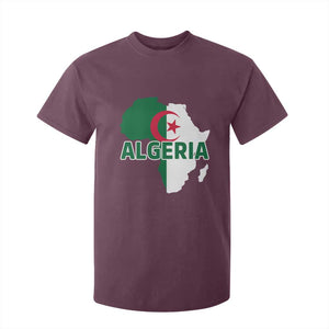 Algeria Algerian Pride Map of Africa Heritage Graphic T Shirt For Kid Patriotic North African Roots National Flag