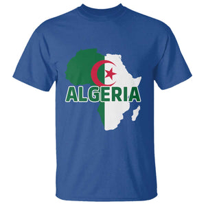 Algeria Algerian Pride Map of Africa Heritage Graphic T Shirt Patriotic North African Roots National Flag