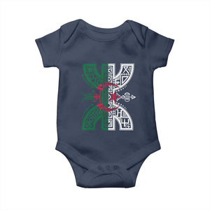 Algeria Amazigh Berber Yaz Symbol Algerian Flag Heritage Graphic Baby Onesie Traditional North African Tribal Culture Art