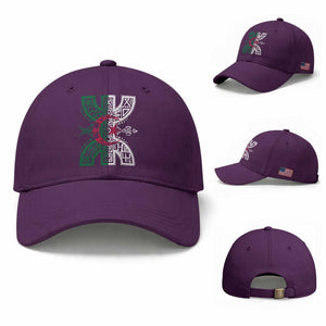 Algeria Amazigh Berber Yaz Symbol Algerian Flag Heritage Graphic Baseball Cap Traditional North African Tribal Culture Art
