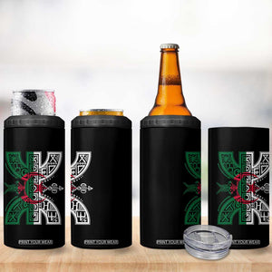 Algeria Amazigh Berber Yaz Symbol Algerian Flag Heritage Graphic 4 in 1 Can Cooler Tumbler Traditional North African Tribal Culture Art TS02 Print Your Wear