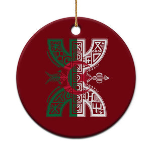 Algeria Amazigh Berber Yaz Symbol Algerian Flag Heritage Graphic Ceramic Ornament Traditional North African Tribal Culture Art