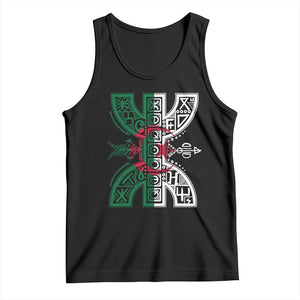 Algeria Amazigh Berber Yaz Symbol Algerian Flag Heritage Graphic Tank Top Traditional North African Tribal Culture Art