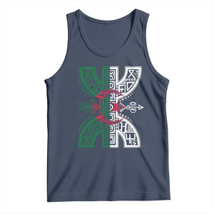 Algeria Amazigh Berber Yaz Symbol Algerian Flag Heritage Graphic Tank Top Traditional North African Tribal Culture Art