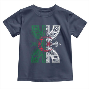 Algeria Amazigh Berber Yaz Symbol Algerian Flag Heritage Graphic Toddler T Shirt Traditional North African Tribal Culture Art