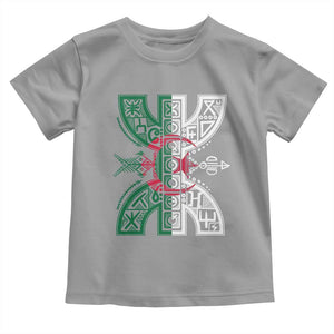 Algeria Amazigh Berber Yaz Symbol Algerian Flag Heritage Graphic Toddler T Shirt Traditional North African Tribal Culture Art