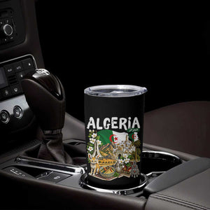 Algeria Algerian Culture and Landmarks Collage Graphic Tumbler Cup Proud Fennec Fox Heritage and Arabic Calligraphy TS02 Print Your Wear