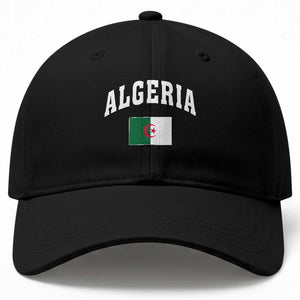 Classic Algeria Varsity Athletic Style Baseball Cap Proud Patriotic Algerian Flag