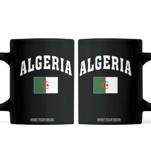 Classic Algeria Varsity Athletic Style Coffee Mug Proud Patriotic Algerian Flag