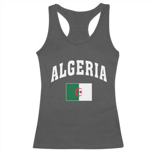 Classic Algeria Varsity Athletic Style Racerback Tank Top Proud Patriotic Algerian Flag