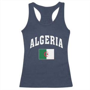 Classic Algeria Varsity Athletic Style Racerback Tank Top Proud Patriotic Algerian Flag