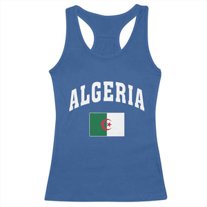 Classic Algeria Varsity Athletic Style Racerback Tank Top Proud Patriotic Algerian Flag