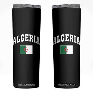 Classic Algeria Varsity Athletic Style Skinny Tumbler Proud Patriotic Algerian Flag
