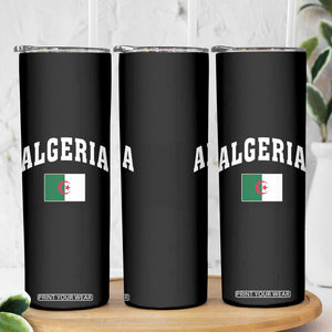 Classic Algeria Varsity Athletic Style Skinny Tumbler Proud Patriotic Algerian Flag