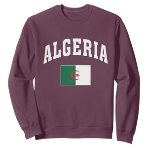 Classic Algeria Varsity Athletic Style Sweatshirt Proud Patriotic Algerian Flag