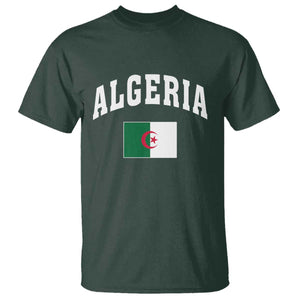 Classic Algeria Varsity Athletic Style T Shirt Proud Patriotic Algerian Flag
