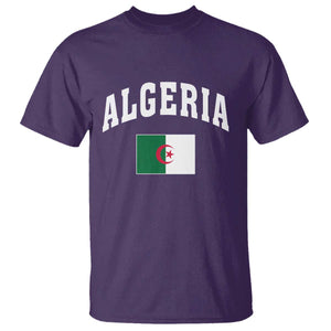 Classic Algeria Varsity Athletic Style T Shirt Proud Patriotic Algerian Flag