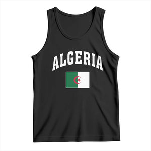 Classic Algeria Varsity Athletic Style Tank Top Proud Patriotic Algerian Flag